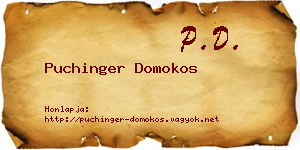 Puchinger Domokos névjegykártya